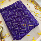 Violet Blue Double color Georgette Saree -VS862